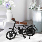 Wooden and Wrought Iron, Small Miniature Cycle-Bicycle (9x7x3 inch, Black)
