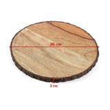 Wooden Rounded Coffee Tea Tray Serving Tray/Platter