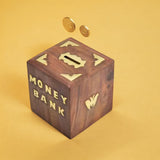 Handmade Wooden Boxes Money Bank, Gullak for Kids 21 x 10 x 10 cm