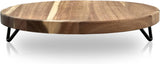 Wood & Metal Cake Pedestal Tray Stand