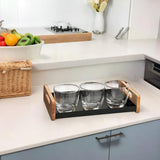 Metal & Wooden Serving Tray