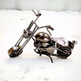 Metal Handmade Vintage Motor Bike Miniature Showpiece 5x3 Inches