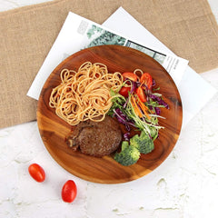 Round Acacia Wood Serving Platters