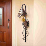 Wooden Iron Doorbell Wall Hanging with Brass Bell 11.5 cm x 10 cm x 14 cm
