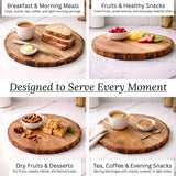 Wooden Rounded Tray Serving Platter