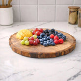 Wooden Rounded Tray Serving Platter
