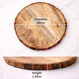 Wooden Rounded Tray Serving Platter