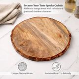 Wooden Rounded Tray Serving Platter