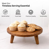Acacia Wood Pedestal Cake Stand