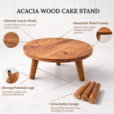 Acacia Wood Pedestal Cake Stand