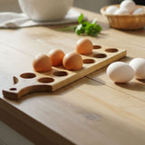 Acacia Wood Egg Tray 12 Eggs Holder