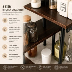 3 Tier Corner Shelf Organizer Rack Kitchen Staircase Rack