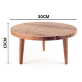 Acacia Wood Pedestal Cake Stand