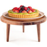 Acacia Wood Pedestal Cake Stand