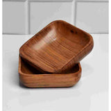 Acacia Wood Serving Sauce Dip Ketchep Nuts Soup Bowls (Set of 2)