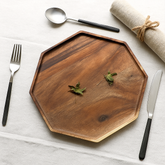 Acacia Wood Octagon Tray, Platter