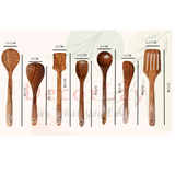 Wooden Serving Spoon Set of 7