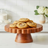 12-Inch Wooden Cake Stand Polish Pedestal Riser