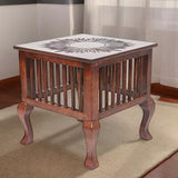 Wood Sun Design Top Handmade Carving Bedroom, Coffee Table