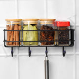 Bathroom Shelves Kitchen Multipurpose Rack with 4 Hook - Decorlay