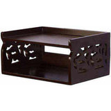 Double layer wall mounted Wooden set top box holder - Decorlay