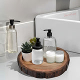 Handmade & Handcrafted Round Wooden Serving Tray Platter - Decorlay