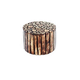 Handmade Round Shape Table Natural Wood 12 x 12 Inches - Decorlay