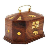 Handmade Sheesham Wooden Jewellery Box 6x4.5x3.5 Inhes - Decorlay