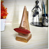 Handmade Wooden Nose Shaped with Mustache Spectacle Holder 4x2.5x6.5 Inches