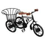 Iron & Wood Home Decorative Cycle Rickshaw Stand 25.4 x 10.2 x 17.8 Cm