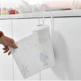 Paper Tissue Towel Kitchen Roll Organizer Holder Hanger (White) 10x5 inches - Decorlay