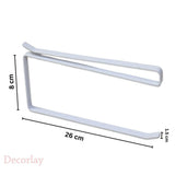 Paper Tissue Towel Kitchen Roll Organizer Holder Hanger (White) 10x5 inches - Decorlay