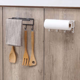 Self Adhesive Towel Tissue Roll Holder for Kitchen & Bathroom 4 Hooks - Decorlay