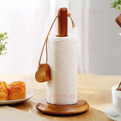 Sheesham Wood Napkin Roll Holder Tabletop Tissue Holder - Decorlay