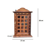 Sheesham Wooden Wall Hanging Key Holder Rectangular Shape - Decorlay