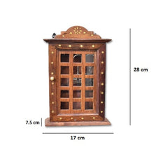 Sheesham Wooden Wall Hanging Key Holder Rectangular Shape - Decorlay