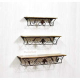 Space Saving Hanging Wall Shelves Rack for Living Room | Set of 3 - Decorlay