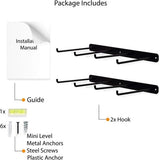 Wall Hooks for Pantry Organization and Storage (Black) 14” x 6” inches - Decorlay