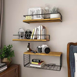Wall Mounted Floating Storage Rack Bathroom Shelf Over Toilet Wooden Shelves Bedroom Living Room Kitchen Wall Decoration - Decorlay