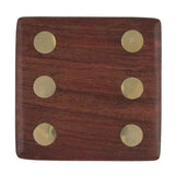 Wood Dice Set Casino 5 Complete Handmade Vintage | Storage Box - Decorlay