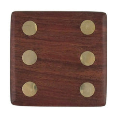 Wood Dice Set Casino 5 Complete Handmade Vintage | Storage Box - Decorlay