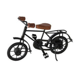 Wooden and Wrought Iron, Small Miniature Cycle-Bicycle (9x7x3 inch, Black)