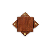 Wooden Coasters for hot/Cold Drink, Decorative Coaster Set 4x4x3 Inches - Decorlay