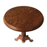 Wooden Folding Stool Table, Home Decoration 12.0 x 12.0 x 18.0 Inches - Decorlay