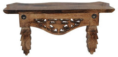 Wooden Hand Carved Floating Wall Shelf, Rack - Decorlay
