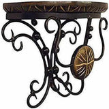 Wooden Handmade Unique Iron Wall Bracket/Wall Shelf 9 x 10 x 5 Inches - Decorlay