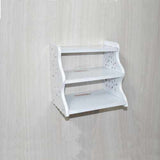 Wooden Set Top Box Holder With 2 Tier Shelves