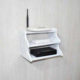 Wooden Set Top Box Holder With 2 Tier Shelves