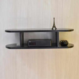 Wooden Wall Mount Set top Box Stand 24 x 8 x 4.5 inches - Decorlay