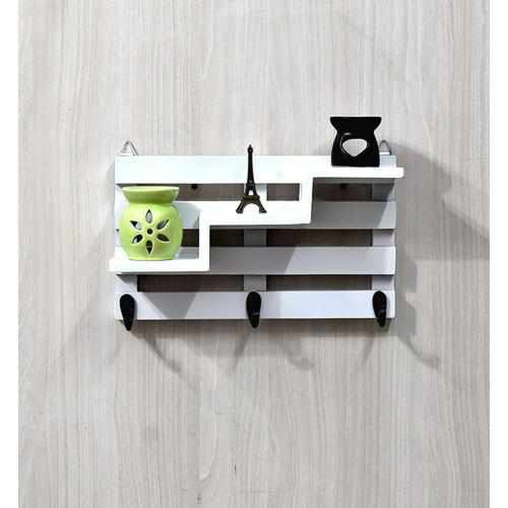 Wooden Wall Mounted Vintage Retro Rack 3 ( 33x9x20) cm - Decorlay